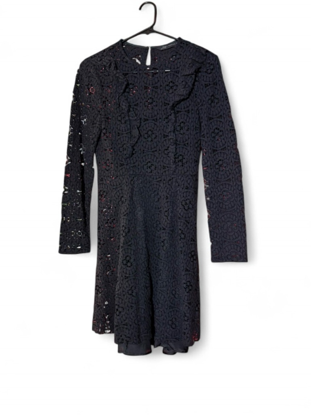 Zara Woman Black Crochet Lace dress